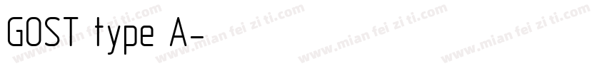 GOST type A字体转换